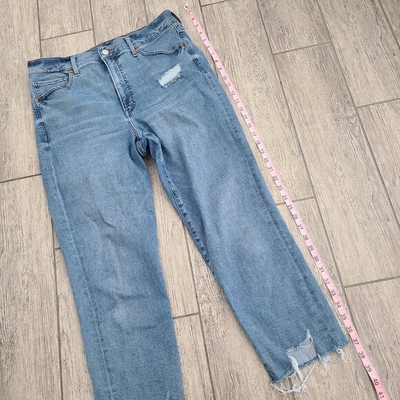 Express Super High Rise Mom Jeans Size 14 - Picture 4 of 14